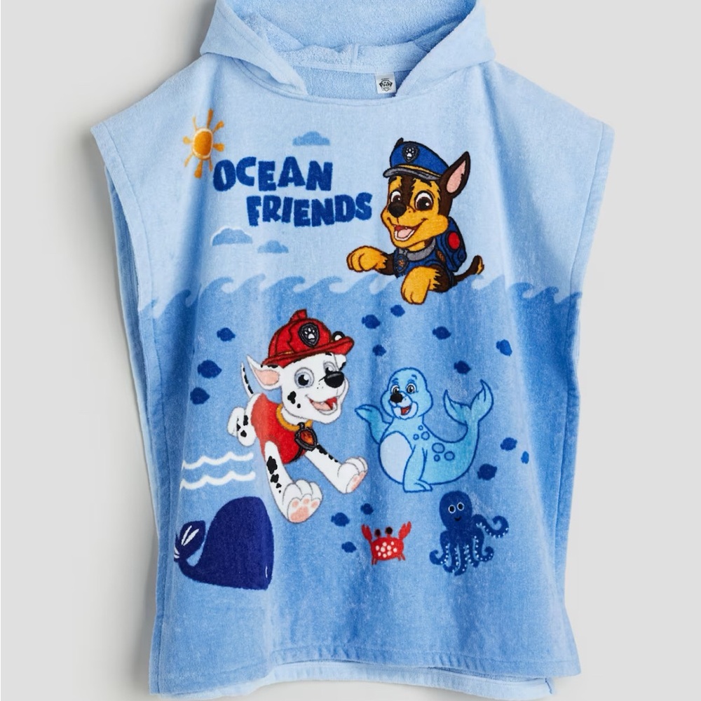 PAW PATROL H&M Ocean Friends Hooded Towel Poncho